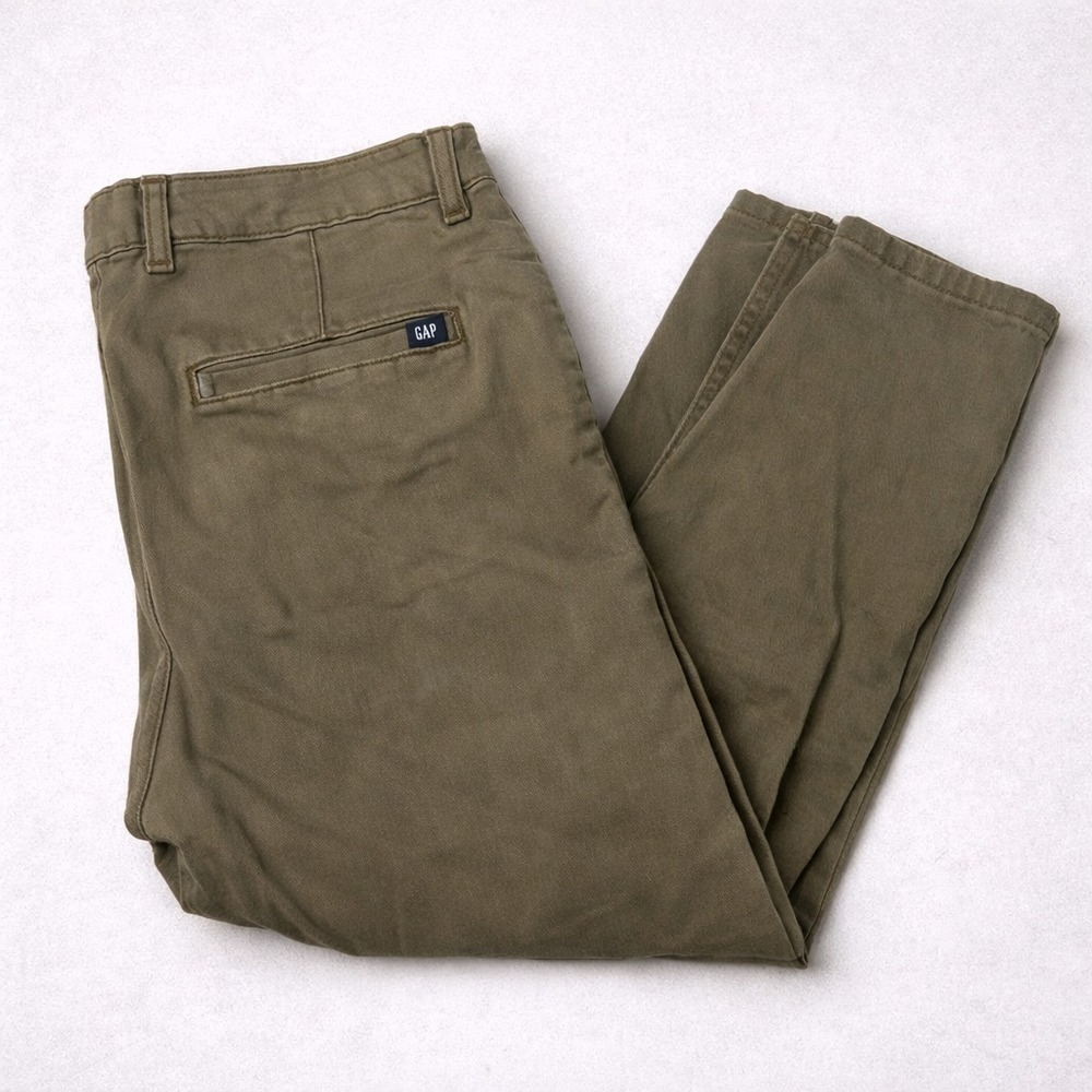 Gap Womens Pants Size 8 Olive Stretch Skinny Chinos Casual Mid Rise
